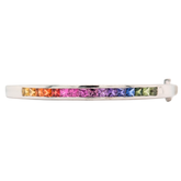 Sterling Silver Channel Set Rainbow Sapphire Bangle